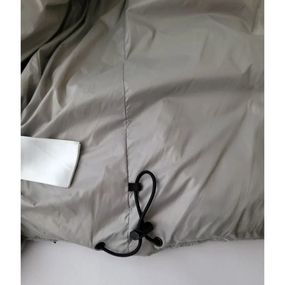 Gap Outdoor Edition Wool Blend Gray Winter Down Puffer Vest w/ Faux Fur Hood S - Picture 8 of 9